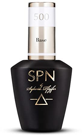 SPN Nails Professional 500 Base Coat Transparent UV LaQ Gel Nail Polish 8ml, Increased Adhesion Of Gel Polishes, Thin, Soak Off UV/LED Lamp, Quick-drying Salon-Lasting Manicure,Nail Art DIY at Home
