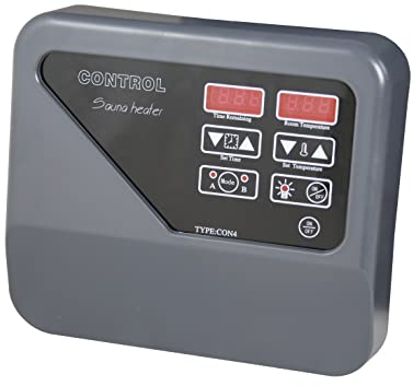 vanvilla externe Steuerung für Saunaofen bis 9KW wahlweise 230V 380V Steuerung Sauna Ofen Aussensteuerung GRAU