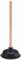 Large Black Toilet Plunger 150mm 6 Inch Cup with 430mm 17 Inch Handle, Drain Sink Plunger Toilet Pump Unblocker, Strong Suction of Black Rubber Cup with Wooden Handle Drain Cleaner Clear All Blocked