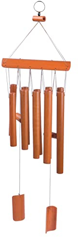 Cloche à Vent de Jardin, Carillon à Vent en Bambou Son apaisant 60cm de Carillon éolien en Bois, Fait à la Main, pour Jardin Patio et Décoration Intérieure