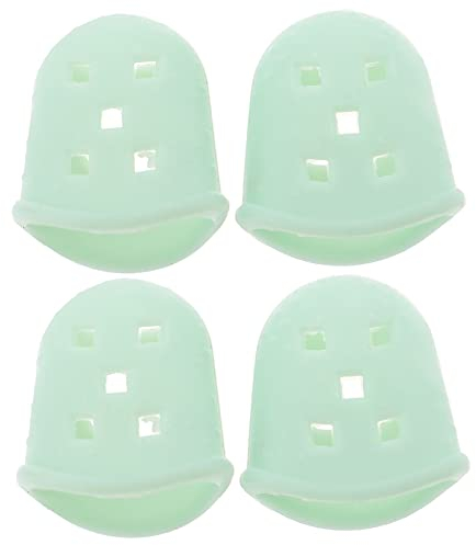 Kalimba Fingerschutz Daumen Schutzhüllen Aus Silikon, 2 Paar Für Anfänger Und Profis, Atmungsaktiv Und Flexibel, Geeignet Für Kalimba, Gitarre, Ukulele, Nähen Und Mehr