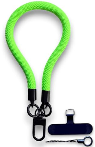 RATASK Wrist Strap Lanyard, Rope Lanyard Wrist Strap for Mobile Phones, Cameras, Keyring, Keychain,Mobile Accessory Pendant (Bright Green)
