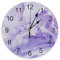 Orologio da parete Orologio da parete in marmo viola Orologio a batteria in PVC Silenzioso Orologio da parete senza ticchettio 10 pollici Ombre Viola Arte astratta Orologi da parete rotondi per so