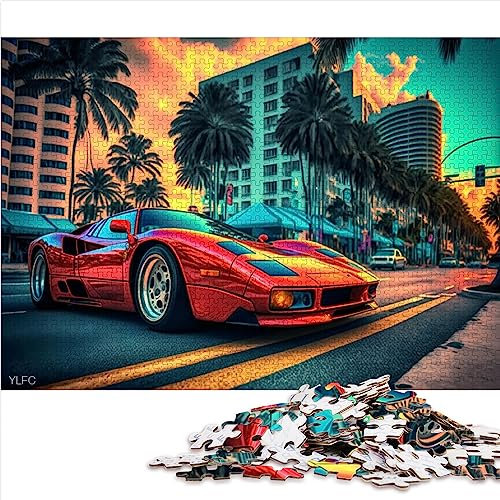 Jigsaw Puzzle Classic Sports Car Jigsaw Puzzles for Adults 1000 wooden puzzle for Adults & Children Jigsaw Puzzles for Adults Gifts Size: 50x75cm
