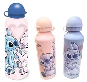 Kids Licensing Gourde en aluminium Stitch Disney 500 ml Mixte Enfant, Multicolore (Multicolore), Taille unique