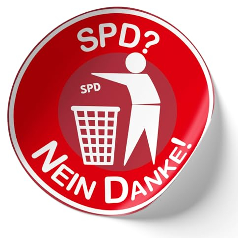 Finest Folia 2er Set Autoaufkleber Politik 10x10cm politische anti Sticker Aufkleber für Auto Kfz motorrad laptop fenster Selbstklebend R218 (22 SPD 3)