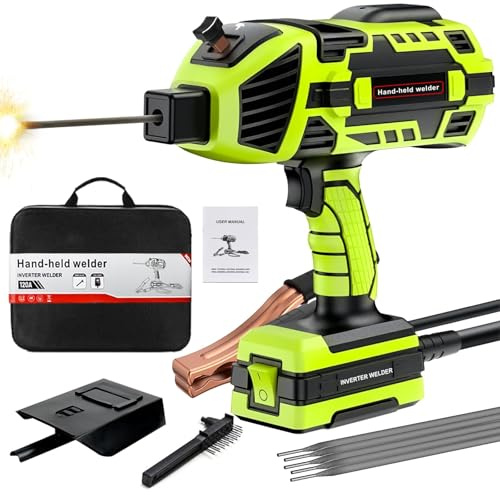 YesRight - Máquina de soldar de 110 V 120 amperios portátil de mano con visualización digital, inversor IGBT, 6 ajustes de corriente variable para varillas de soldadura de 1/16 pulgadas -1/8 pulgadas,