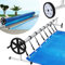 VA-Cerulean Sistema de enrollado para piscina, accesorios para lonas de piscina, lona solar, incluye cintas y ruedas, 3-5,7 m