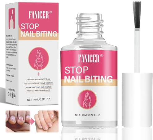 10 ml Esmalte de Uñas Transparente con Sabor Extra Amargo, Solución Rápida y Fácil para Evitar Morderse las Uñas, para Adultos y Niños