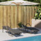 Homgoday Sonnenliegen 2 STK. mit Auflagen Gartenliege 3-Fach Verstellbare Rückenlehne Gartenmöbel Relaxliege Gartenmöbel Liege Liegestuhl Strandliege 110 KG Belastung Grau Poly Rattan