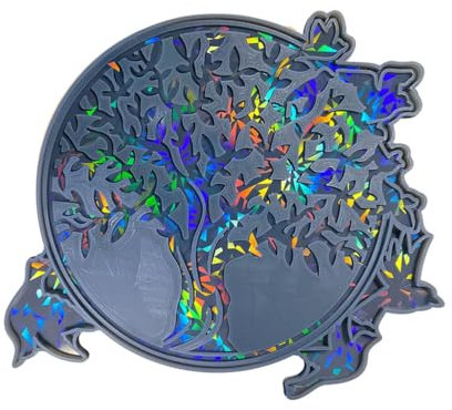 Molde de silicona epoxi holográfico del árbol de la vida para hacer joyas