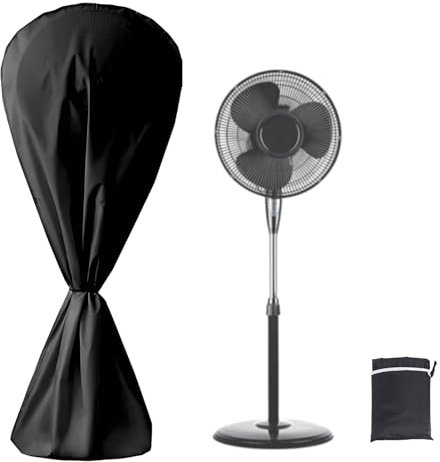 NICENEEDED Housse de Ventilateur 30x57 Pouce Housse Noire pour Ventilateurs de Sol Ronds Protection Anti Poussière pour Ventilateur Étanche Protection Anti Poussière pour Toit