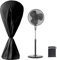 NICENEEDED Fan Cover 30x57 Inch, Black Standing Round Fans Cover Floor Fans Cover, Waterproof Fan Dust Protection Dustp-roof Covers Protector for Household Indoor Outdoor