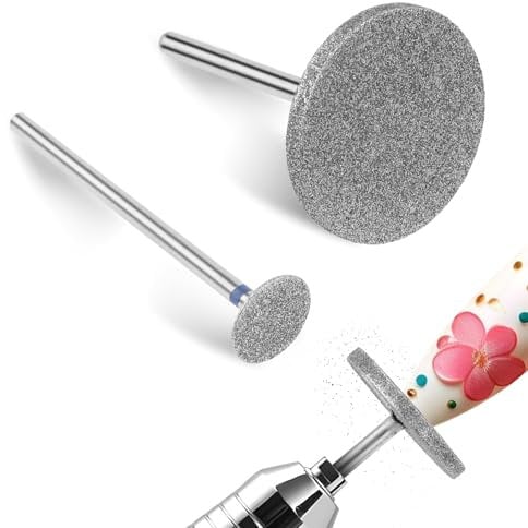 ElevateTech 4 Pcs Sanding Paper Disc Nail Drill Bits, Metal Electric Feet File Drill Bits Replacement Sandpaper Discs Skin Foot Callus Removal Dead Skin Manicure Tools for Nail Salon Feet Care