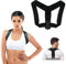 Schulterkorrekturgürtel für Erwachsene, Buckel-Korrekturgürtel, Männer Frauen, Rückenkorrektor, Halskette, Sitzender elastischer Gürtel, verstellbar Brausetabletten (Black, One Size)
