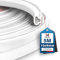 XEEINC 5m Burlete Puerta Ventana, 10mm(W) x 6mm(D) Burlete Goma Tira Sellado para Puerta Entrada, Autoadhesiva Burlete Junta Puerta Casa Aislante Frío, Ruido - Blanco