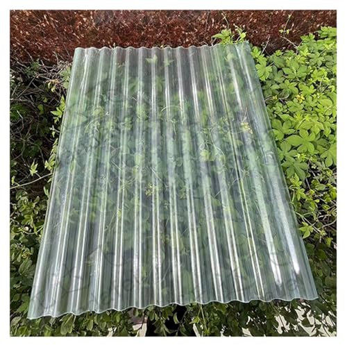 Placa Ondulada for Exterior,Planchas Transparentes Tejados，Paneles de Techo Silencioso,Garaje Corrugado,Chapa Ondulada for Invernaderos Prueba de Lluvia,con Tornillo(3pcs,0.9*0.8m/35*31in)