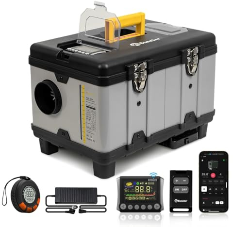 Sunster TB10PROToolbox Riscaldatore ad aria diesel, DC12/24V e AC 110-240V Riscaldatore di parcheggio con modalità di altitudine e modalità di ventilazione, interruttore diretto con un clic, controllo
