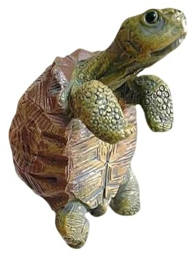 Vexilon Tortoise Planter Animal Ornaments, Hand-Painted Resin Animals with Weatherproof Finish for Garden & Indoor, Unique Tortoise Gifts for Plant Lovers, Perfect Patio & Windowsill Accent