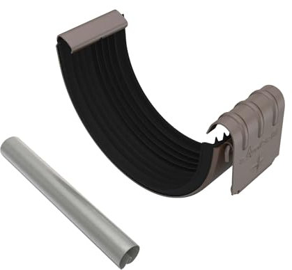 ZAMBELLI Raccord Gouttière Zinc 125cm Brun Cuivré, Demi-Ronde, Galvanisé, Résistant