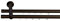 Tilldekor Innenlauf Gardinenstange HIGH-LINE ANDRAX, 2-Lauf, braun-antik, Ø 20 mm, 240 cm, inkl. Trägern und Gleitern