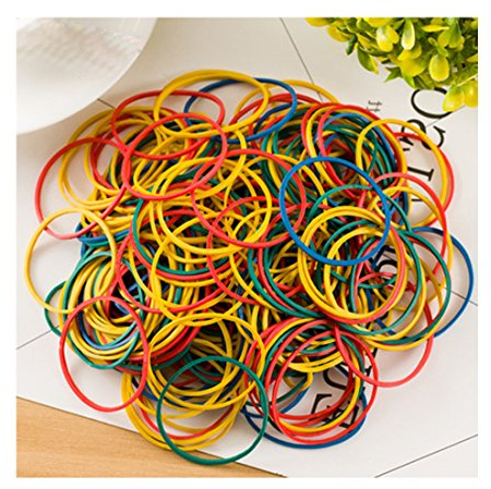 Gummiringe Haushalts-Gummis Bunt Gemischt ca. 500 Stück Farbig Bunt Gummi für Büro Arbeit Haushalt