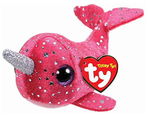 TY Nelly Narwhal Plüschtier rosa One Size
