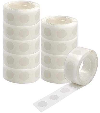1000 Pieces Balloon Glue Dots Double Sided Adhesive Dots Stickers Tape for DIY Craft Party Decorations, 10 Rolls(100Pcs Per Roll)