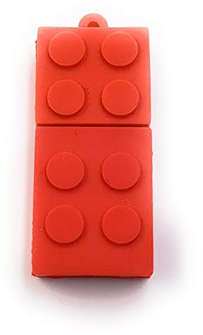H-Customs Baustein Kinder Spielzeug rot als USB Stick 8 GB USB 2.0