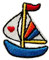Mono-Quick Aufnäher Patch Applikation zum Aufbügeln Segelboot Mini 2,0 x 2,5 cm, 02152, farbig