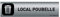 AUA SIGNALETIQUE - Plaque Aluminium brossé imprimé AluSign DARK - 200x50 mm - Double Face adhésif au dos (Local poubelle)