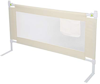 Kinderbettgitter Rausfallschutz Bett Bettgitter Laufstall Baby Bettgitter 200 * 68cm Klappbares Bettgitter Kinder für Bett Atmungsaktiv und Sichtbar Gitter Sicherheitsschutz für Kleinkinder Kinder