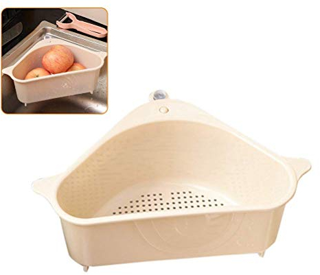 Estante para desagüe del Fregadero, esquinero para Fregadero de Cocina, esquinero, colador, Canasta, Triangular, para Colgar, Fregadero, desagüe, Estante de Almacenamiento, Estante de Soporte, esquin