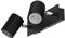 ledscom.de Wandspot WAIKA, zweiflammig, mit Schalter, schwarz matt, inkl. GU10 LED Lampen je 510lm warmweiß