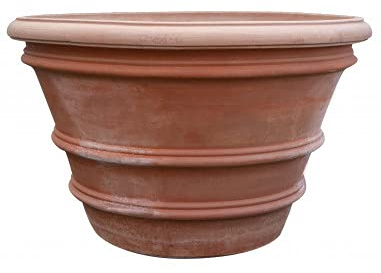 Biscottini Terrakotta töpfe 115 x 69 cm | Pflanzentopf Gross Made in Italy | Terracotta blumentopf groß | Terracotta Topf für den Garten