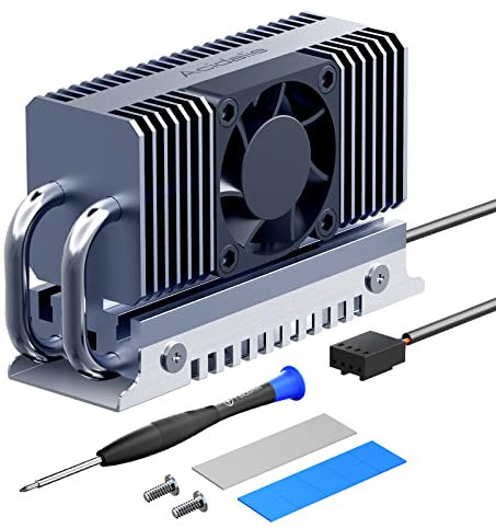 ACIDALIE M.2 Heatsink,SSD Cooler for Pcie NVMe or SATA M2 2280 SSD Cooling with Fan