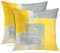 Britimes Kissenbezüge Moderne Wohnkultur 40,6 x 40,6 cm 2er Set Kissenbezüge Dekorative Abstrakte Ölgemälde Kissenbezüge für Schlafzimmer Wohnzimmer Kissen Couch Sofa Gelb Grau