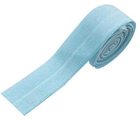 F Fityle 10m Schrägband elastisches Band Falzband Falzgummi, 20mm, Einfaßband Gummi schneidern, Blau
