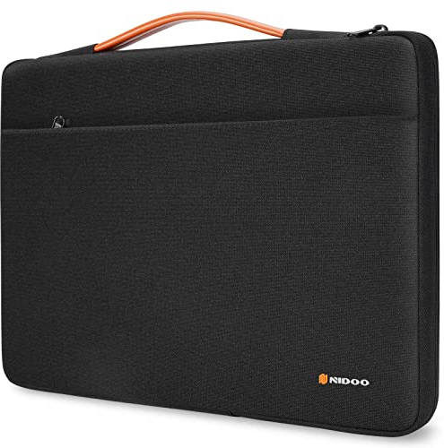 NIDOO 14 Zoll Laptop Tasche Tragbar Aktentasche Handtasche Notebook-Tasche Hülle für 15 Surface Laptop 3 4/14 Chromebook 3/14 ThinkPad P14s T14 T14s L14 Gen 2/14 Chromebook Spin 514, Schwarz