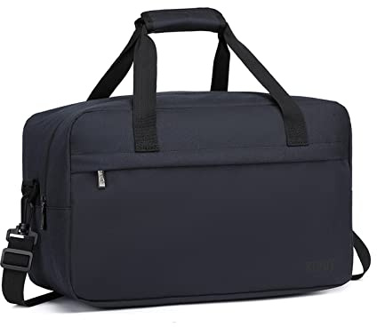 Kono 35x20x20 Holdall Cabin Luggage Travel Bag Under Seat Flight Bag with Shoulder Strap 14L (Dark Blue)