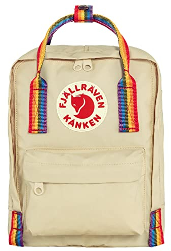 Fjallraven Kånken Mini, Zaino Sportivo Unisex, Light Oak-Rainbow Pattern, OneSize