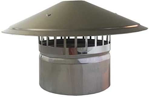 ALSUP Regenhaube Kaminabdeckung Schornsteinabdeckung in Verzinkt Abgerundete Ecken Heizkamin Rauchrohr Rauchrohr-regenkappe Schornsteinaufsatz Regenmütze Kapuze,18cm
