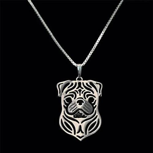 Halskette Anhänger Schmuck Mode Stil Frauen Schmuck Hund Halsketten Liebhaber Mops Hund Anhänger Halsketten Weihnachten Geburtstag Partei Geschenk