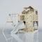 PolarPlay Kids Climbing Tower & Playhouse - Swing Brenna Mist