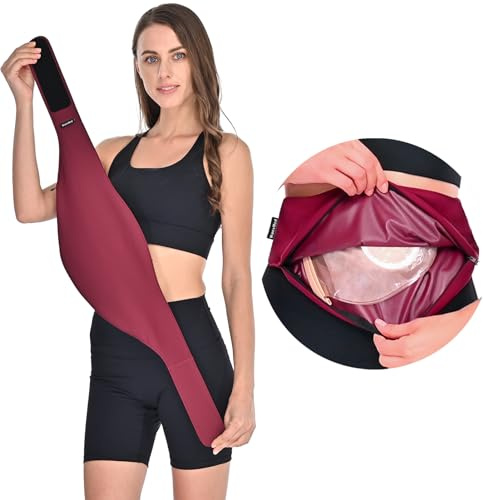 WansMed Ostomy Bag Covers for Men and Women | Ostomy Belt for Sports and Daily Life | Leak-Proof and Odor-Masking Solution, Red(L)