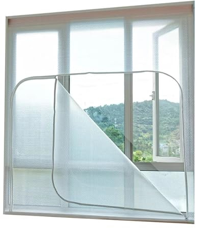 Winter Fenster Isolierfolie Kit,Fenster-Isolierfolie,Isolier-Schutz-Vorhang,Wärmeschutzvorhang Selbstklebende Fensterisolierfolie,Von Klimaanlagen Im Sommer,Ohne Bohren (60x80cm)
