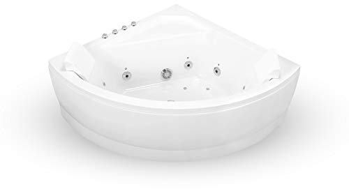 SPALINA Baignoire balnéo d'angle SELONIA Wave L140xl140xH58cm, by