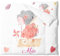 Pictogogo Personalisierte Baby Bettwäsche mit süßem Mäusemotiv - 80 x 80 cm, Wählbare Unterfarbe aus Baumwolle, Kinderbettwäsche, Bettwäsche Mit Namen, Babybett Komplett Set Mit Reißverschluss