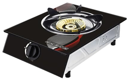 Plaque de Cuisson Gaz 1 Feux, Table de Cuisson à 1 Brûleurs, Réchaud à Gaz - Réchaud Gaz Portable -Cuisinière GPL, cuisinière à gaz encastrée