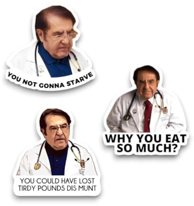 Generisch Dr. Nowzaradan Lustige Kühlschrankmagneten: Bringen Sie Humor in Ihre Küche mit Sprüchen aus 'My 600lb Life'! (3 Pack)